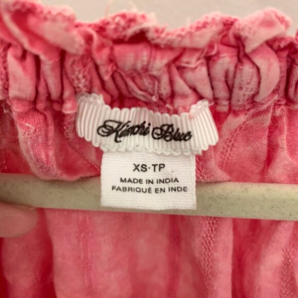 Kimchi Blue Nicole Scoop Neck Cropped Blouse (Pink) - Picture 2 of 3